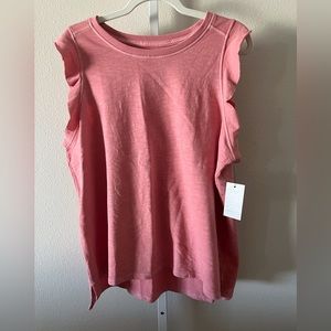 Sonoma French Terry Sleeveless Tank with Ruffle